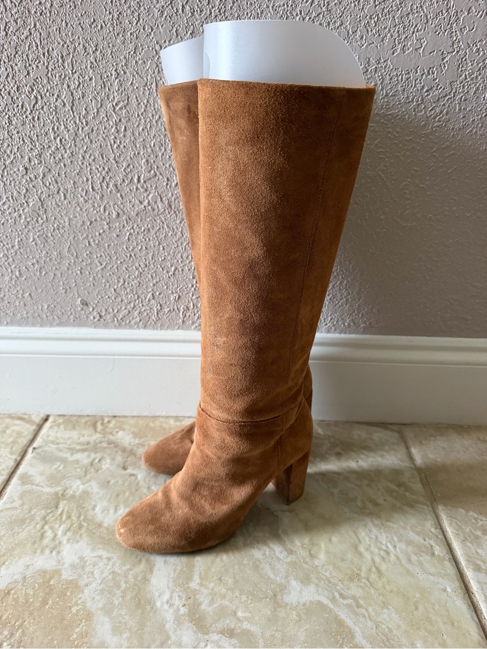 Chinese Laundry Tall Suede Over-the-Knee Boots in Cognac Brown